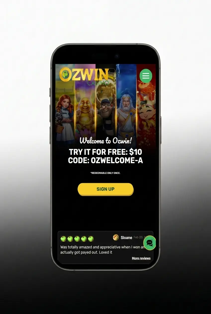5 steps to start playing at Ozwin Casino including registration, deposit, and bonus code activation for Australian players