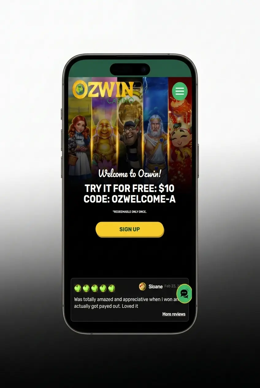 5 steps to start playing at Ozwin Casino: register, verify, deposit AUD 25, enter bonus code, and play slots