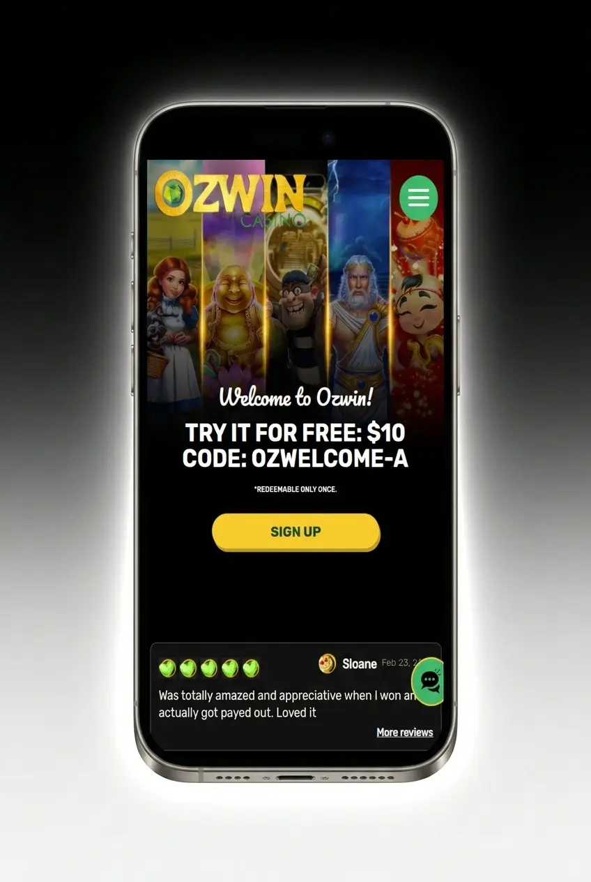 Ozwin mobile app login screen on iOS and Android showing email and password fields for account access